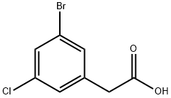 (3-bromo-5-chloro-phenyl)-acetic acid Struktur