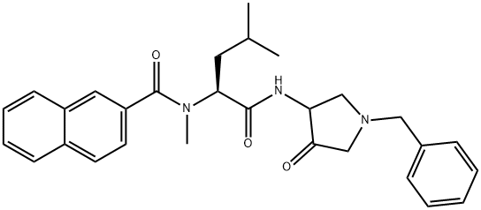 2-Naphthalenecarboxamide,N-methyl-N-[3-methyl-1-[[[4-oxo-1-(phenylmethyl)-3-pyrrolidinyl]amino]carbonyl]butyl]-,[3(S)]-(9CI) Struktur