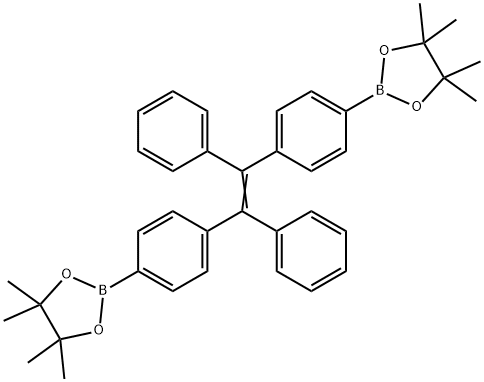 2,2'-[(1,2-diphenyl-1,2-ethenediyl)di-4,1-phenylene]bis[4,4,5,5-tetramethyl-1,3,2-dioxaborolane Struktur