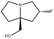 ((2R,7aS)-2-Fluorotetrahydro-1H-pyrrolizin-7a(5H)-yl)methanol Struktur