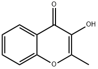 3-hydroxy-2-methyl-4H-chromen-4-one Struktur