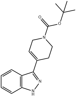 tert-Butyl 4-(1H-indazol-3-yl)-5,6-dihydropyridine-1(2H)-carboxylate Struktur