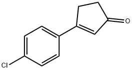 2-Cyclopenten-1-one, 3-(4-chlorophenyl)- Struktur