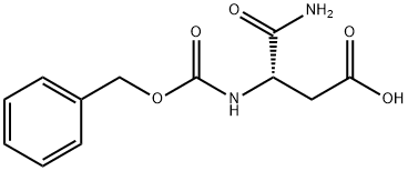 Butanoic acid, 4-amino-4-oxo-3-[[(phenylmethoxy)carbonyl]amino]-, (3S)- Struktur