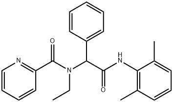 2-Pyridinecarboxamide,N-[2-[(2,6-dimethylphenyl)amino]-2-oxo-1-phenylethyl]-N-ethyl-(9CI) Struktur