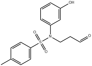 Benzenesulfonamide, N-(3-hydroxyphenyl)-4-methyl-N-(3-oxopropyl)- Struktur