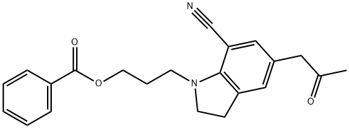 1-[3-(benzoyloxy)propyl]-2,3-dihydro -5-(2-oxopropyl) -7-carbonitrile - 1H-indole