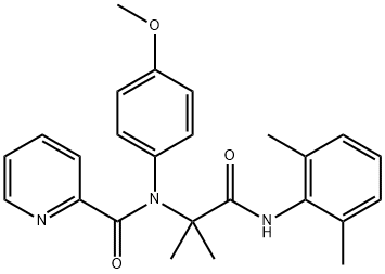 2-Pyridinecarboxamide,N-[2-[(2,6-dimethylphenyl)amino]-1,1-dimethyl-2-oxoethyl]-N-(4-methoxyphenyl)-(9CI) Struktur