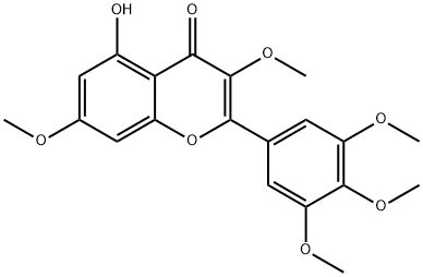 5-ヒドロキシ-3,3',4',5',7-ペンタメトキシフラボン 化學構(gòu)造式