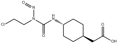 4β-[3-(2-Chloroethyl)-3-nitrosoureido]cyclohexane-1α-acetic acid Struktur