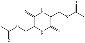 2,5-Piperazinedione, 3,6-bis[(acetyloxy)methyl]- Struktur