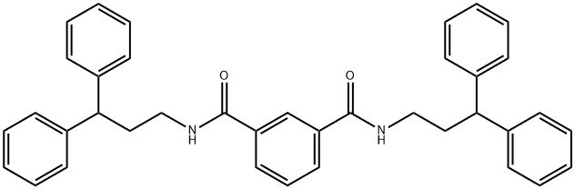 1-N,3-N-bis(3,3-diphenylpropyl)benzene-1,3-dicarboxamide Struktur