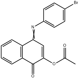 1(4H)-Naphthalenone, 2-(acetyloxy)-4-[(4-bromophenyl)imino]- 結(jié)構(gòu)式