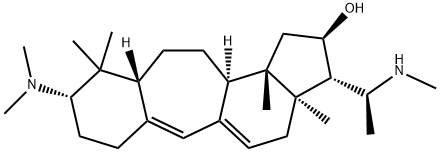 (20S)-3β-(Dimethylamino)-4,4,14-trimethyl-20-(methylamino)-B(9a)-homo-19-nor-5α-pregna-9(11),9a-dien-16α-ol Struktur