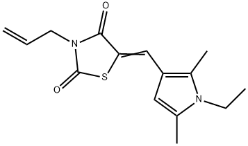 2,4-Thiazolidinedione,5-[(1-ethyl-2,5-dimethyl-1H-pyrrol-3-yl)methylene]-3-(2-propenyl)-(9CI) Struktur