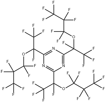 2,4,6-Tris-(1-trifluoromethyl-2-oxaundecafluoropentyl)-1,3,5-triazine Struktur