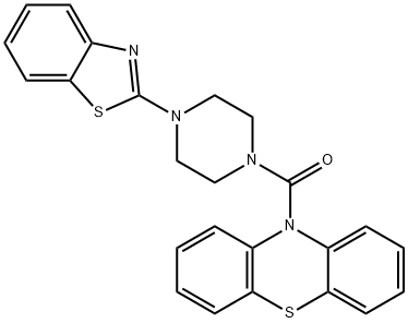 10H-Phenothiazine,10-[[4-(2-benzothiazolyl)-1-piperazinyl]carbonyl]-(9CI) Struktur