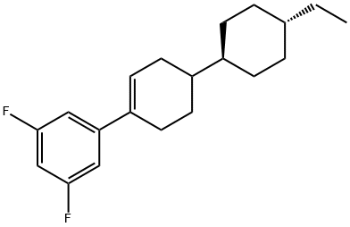 1-[4-trans-4-Ethylcyclohexyl)-1-cyclohexen-1-yl]-3,5-difluorbenzol Struktur