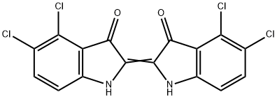 4,4',5,5'-Tetrachloro-Δ2,2'(3H,3'H)-bi[1H-indole]-3,3'-dione Struktur