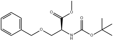 2-[[(2-methylpropan-2-yl)oxy-oxomethyl]amino]-3-phenylmethoxypropanoic acid methyl ester Struktur