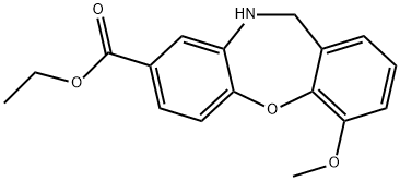 11,12-dihydro-4-methoxydibenz(b,f)(1,4)oxazepine-8-carboxylate Struktur