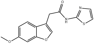 3-Benzofuranacetamide, 6-methoxy-N-2-thiazolyl- Struktur