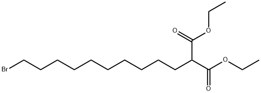 Propanedioic acid, 2-(10-bromodecyl)-, 1,3-diethyl ester Struktur