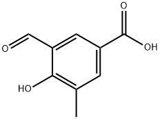 3-Formyl-4-hydroxy-5-methyl-benzoic acid Struktur