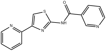 3-Pyridinecarboxamide, N-[4-(2-pyridinyl)-2-thiazolyl]- Struktur