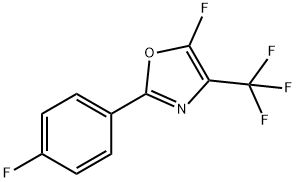 Oxazole, 5-fluoro-2-(4-fluorophenyl)-4-(trifluoromethyl)- Struktur