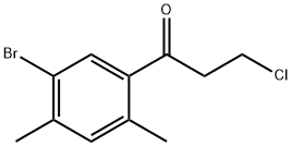 1-Propanone, 1-(5-bromo-2,4-dimethylphenyl)-3-chloro- Struktur