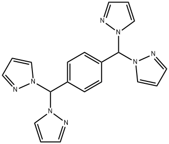 α,α,α',α'-tetra(1-pyrazolyl)-p-xylene Struktur