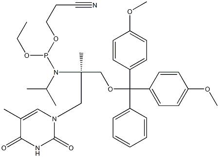 (R)-GNA-T phosphoramidite, 851050-23-2, 結構式