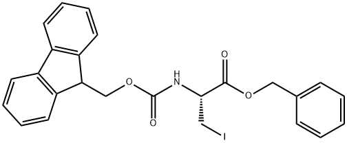 Fmoc-beta-Iodo-L-Ala-OBzl Struktur