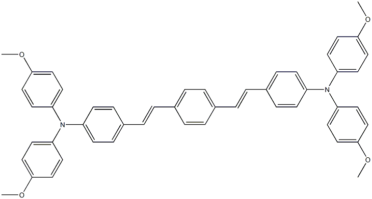 Benzenamine, 4,4'-[1,4-phenylenedi-(1E)-2,1-ethenediyl]bis[N,N-bis(4-methoxyphenyl)- Struktur