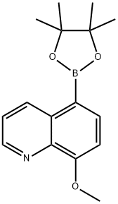 Quinoline, 8-methoxy-5-(4,4,5,5-tetramethyl-1,3,2-dioxaborolan-2-yl)- Struktur