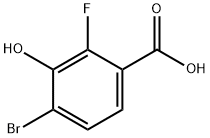 Benzoic acid, 4-bromo-2-fluoro-3-hydroxy- Struktur