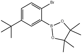 1,3,2-Dioxaborolane, 2-[2-bromo-5-(1,1-dimethylethyl)phenyl]-4,4,5,5-tetramethyl- Struktur