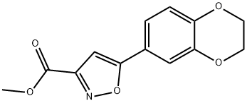 JR-7056, Methyl 5-(2,3-dihydrobenzo[b][1,4]dioxin-7-yl)isoxazole-3-carboxylate, 97% Struktur