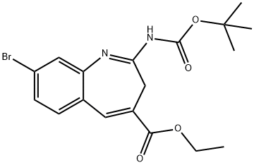 (lE,4E)-ethyl 8-bromo-2-(tert-butoxycarbonylamino)-3H-benzo[b]azepine-4-carboxylate Struktur