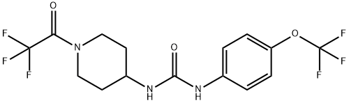 1-[1-(Trifluoroacetyl)-4-piperidinyl]-3-[4-(trifluoromethoxy)phenyl]urea Struktur