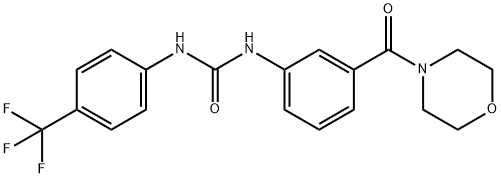 1-[3-(4-Morpholinylcarbonyl)phenyl]-3-[4-(trifluoromethyl)phenyl]urea Struktur