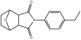 4-(4-Ethyl-phenyl)-10-oxa-4-aza-tricyclo[5.2.1.0*2,6*]decane-3,5-dione Struktur