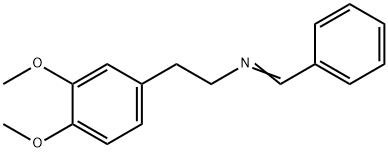 Benzeneethanamine, 3,4-dimethoxy-N-(phenylmethylene)- Struktur