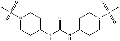 1,3-Bis[1-(methylsulfonyl)-4-piperidinyl]urea Struktur