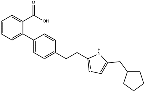 bag-2  2-[4-[2-[5-(cyclopentylmethyl)-1H-imidazol-2-yl]ethyl]phenyl]benzoic acid Struktur