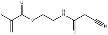 2-Propenoic acid, 2-methyl-, 2-[(2-cyanoacetyl)amino]ethyl ester Struktur