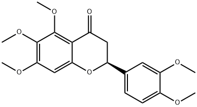 4H-1-Benzopyran-4-one, 2-(3,4-dimethoxyphenyl)-2,3-dihydro-5,6,7-trimethoxy-, (2S)- Struktur