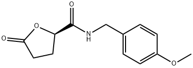 2-Furancarboxamide, tetrahydro-N-[(4-methoxyphenyl)methyl]-5-oxo-, (2R)- Struktur