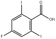 Benzoic acid, 4-fluoro-2,6-diiodo- Struktur